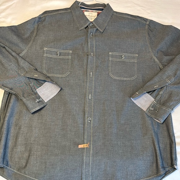 Other - Gray Chambray Button Up Size XL 100% Cotton